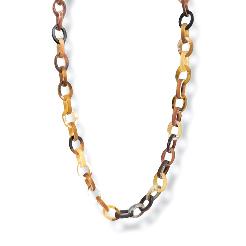 No Threat Acrylic Linked Oval Necklace