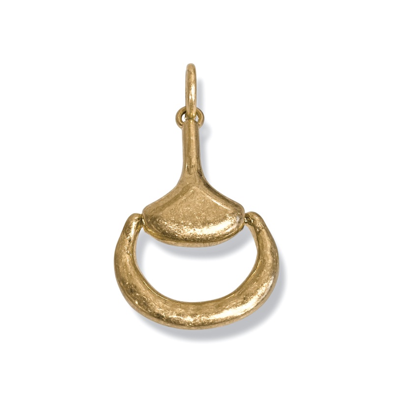 All Over Me Gold Horsebit Metal Charm Pendant