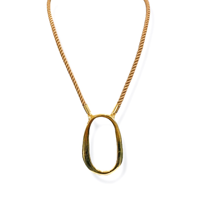 Back In Time Beige Cord Necklace