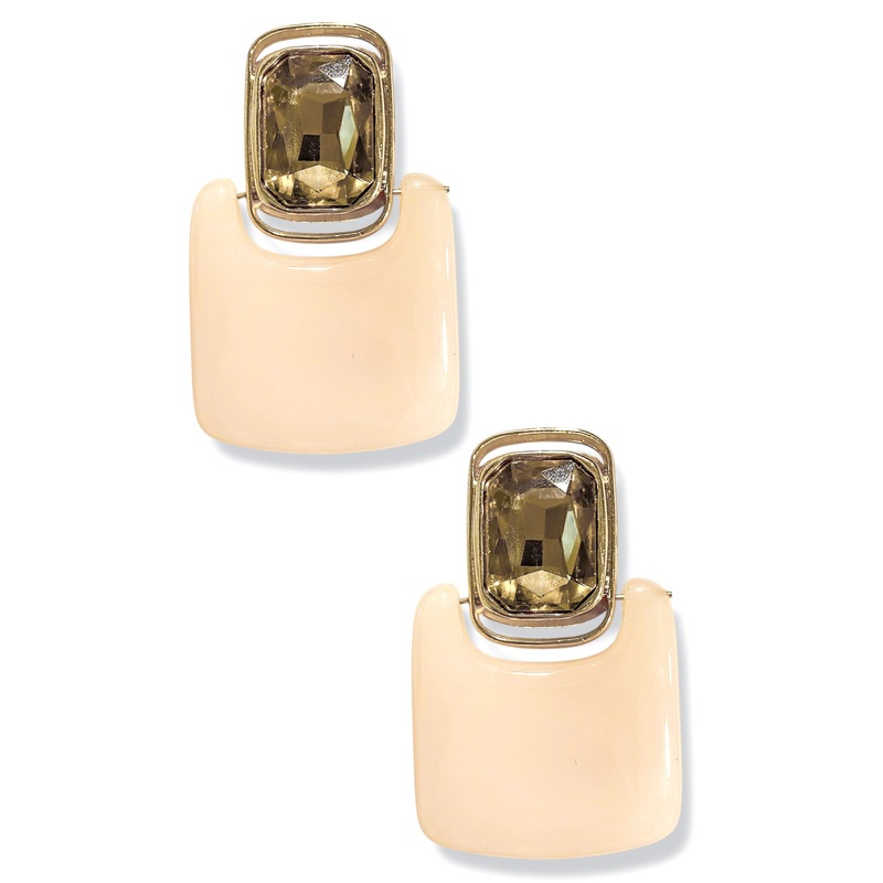 Bold Enough Natural Square Earrings