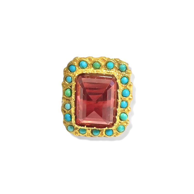 Made in the Deep South 1970s Turquoise Ring Size 6