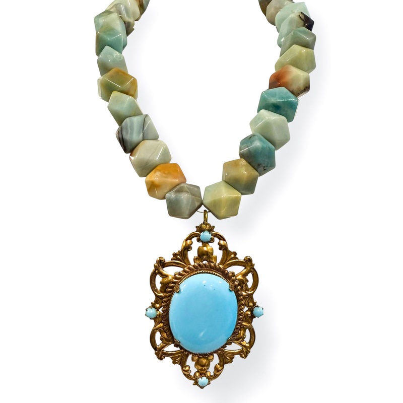 Made in the Deep South 1930s Brooch 1960s Amazonite Necklace