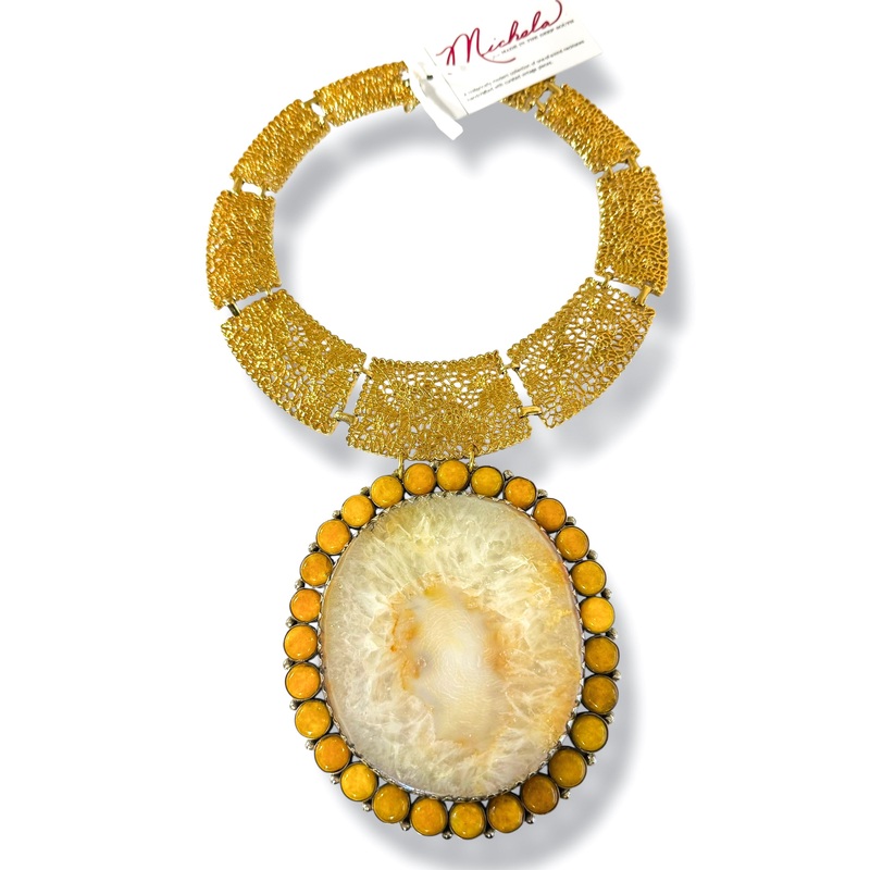 Made in the Deep South 1960s Silicone Agate 1970s Necklace