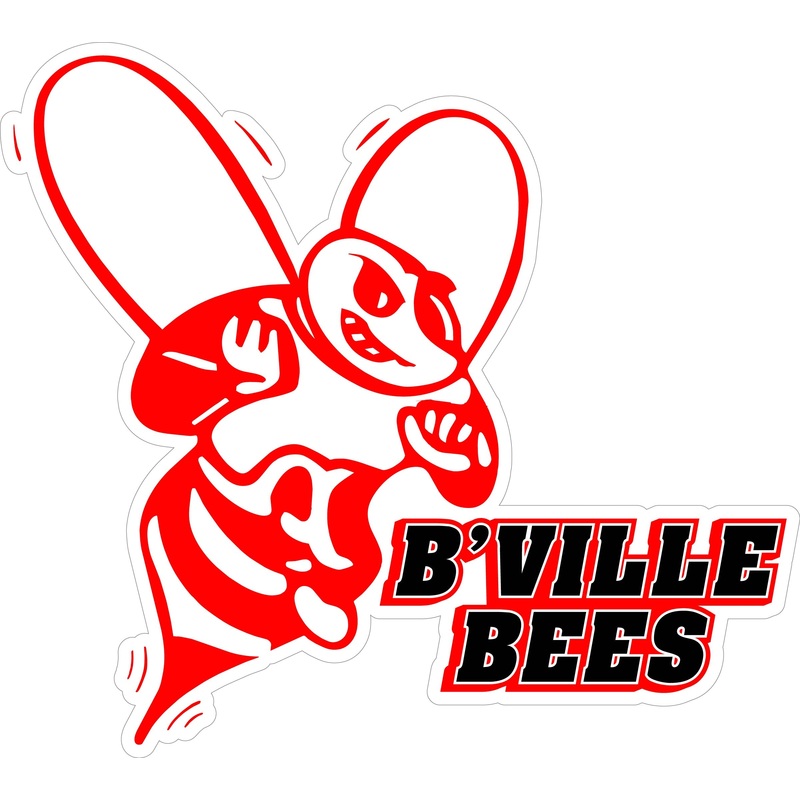 B’VILLE BEES Varsity Font Decal