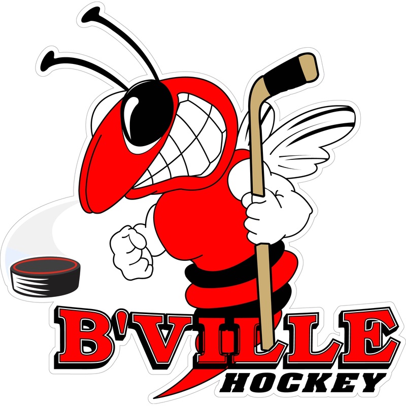 B’VILLE Hockey Bee & Hockey Stick Decal