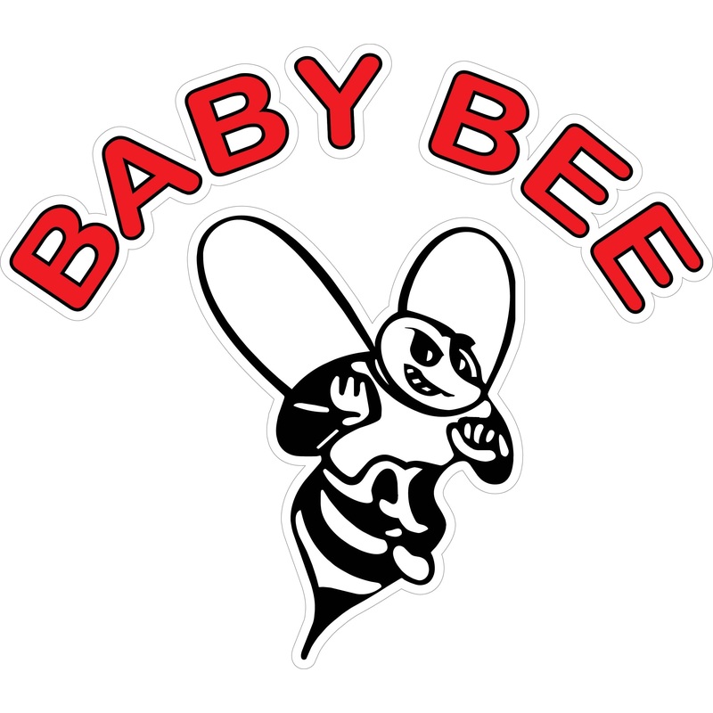 Baby Bee Decal|5″-6″|(Two-Pack) 3″