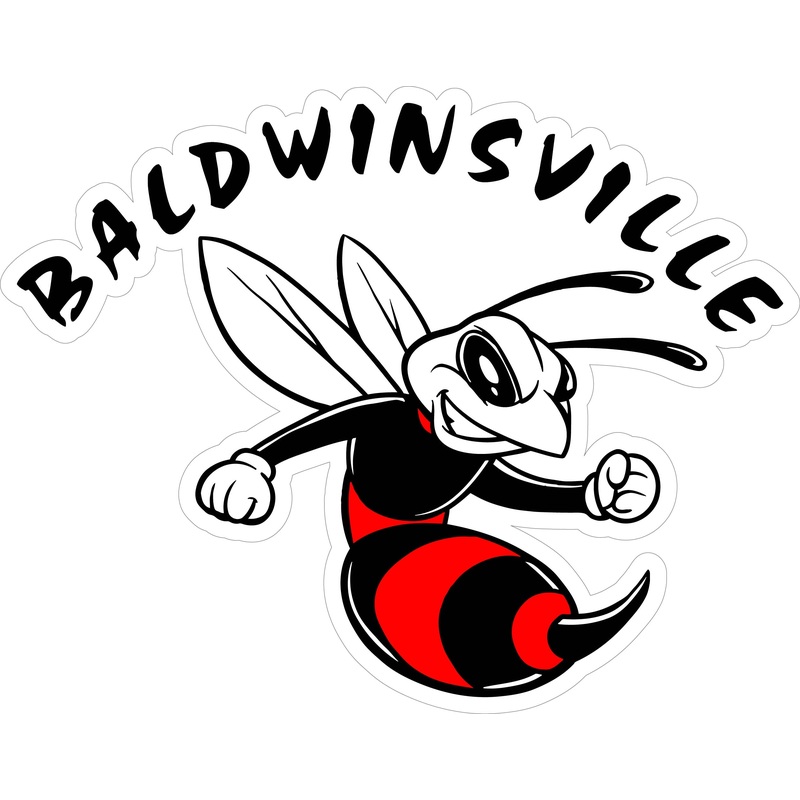 Baldwinsville Bee Decal in Black & Red