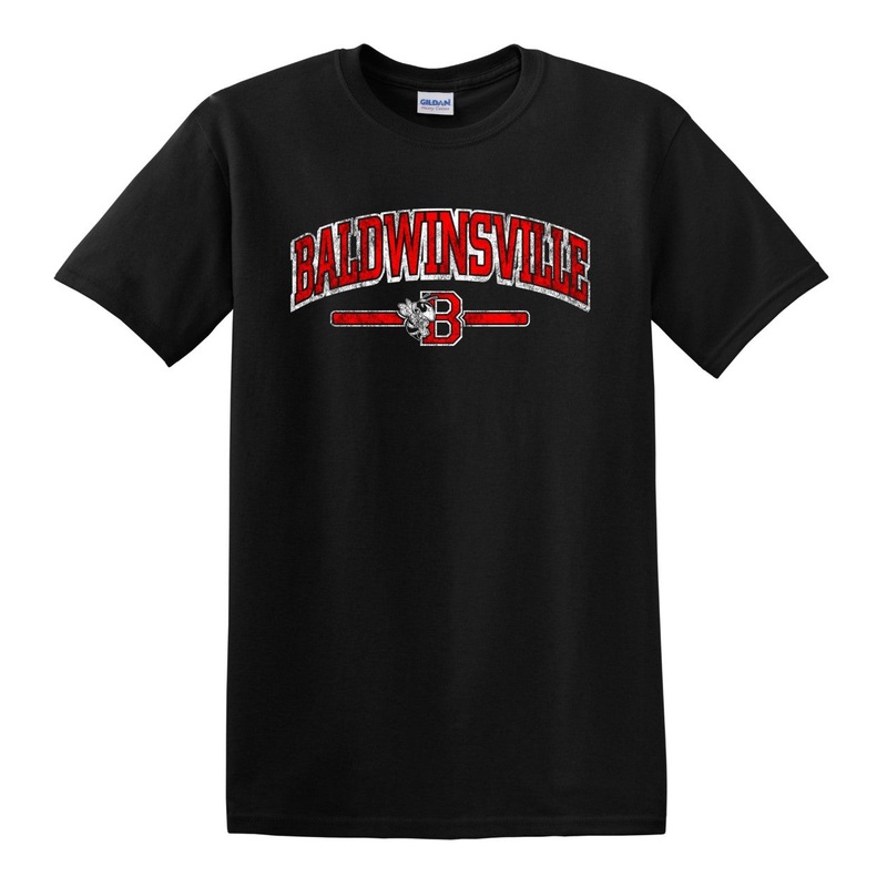Baldwinsville Distressed Logo Black T-shirt