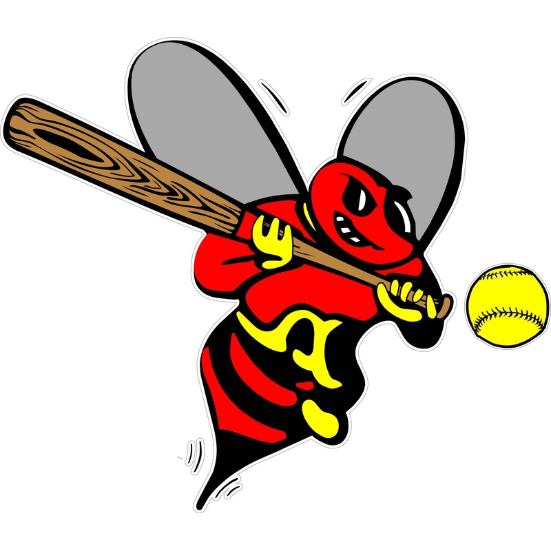 Ball, Bat, & Bee Decal|5″-6″|(Two-Pack) 3″