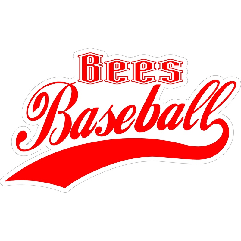 Bees Baseball Decal|5″-6″|(Two-Pack) 3″