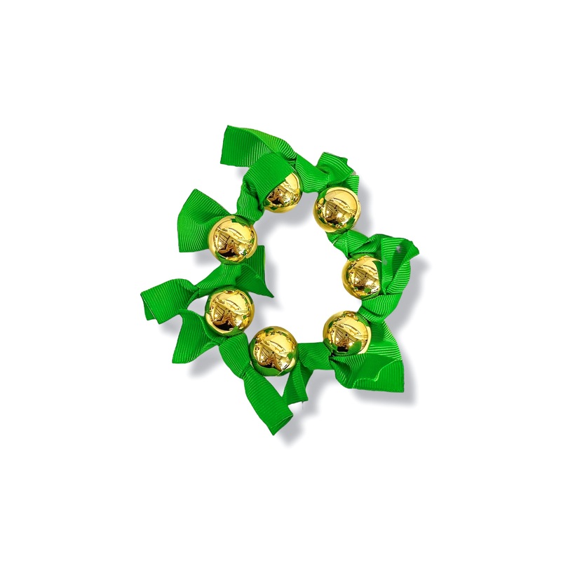 Better Days Green Bead and Ribbon Bracelet