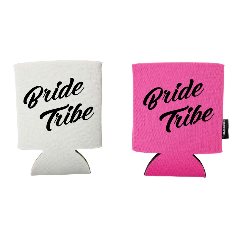Bride Tribe Bold Cursive Koozies
