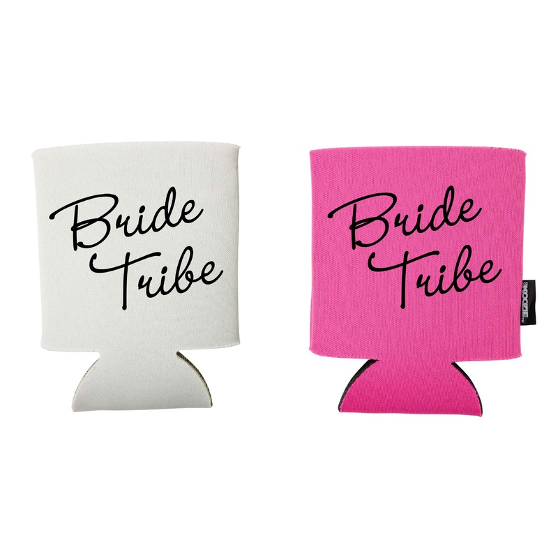 Bride Tribe Cursive Font Koozies