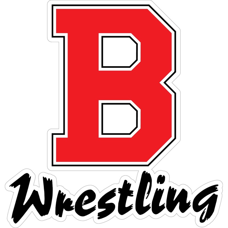 BVILLE Wrestling B Decal|5″-6″|(Two-Pack) 3″