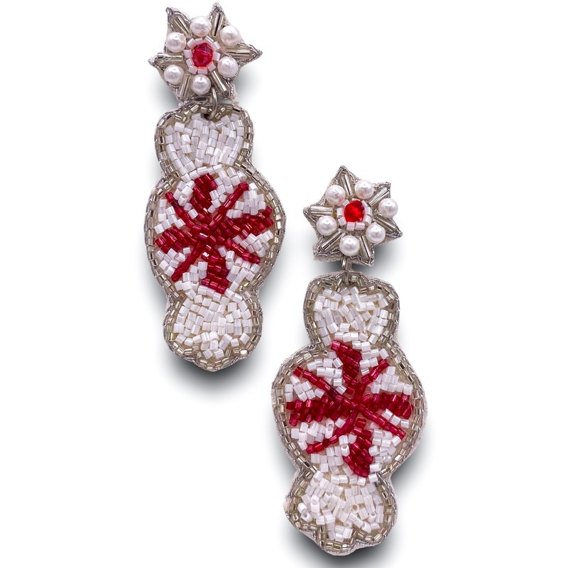 DOORBUSTER Treasure Jewels Red Peppermint Earrings