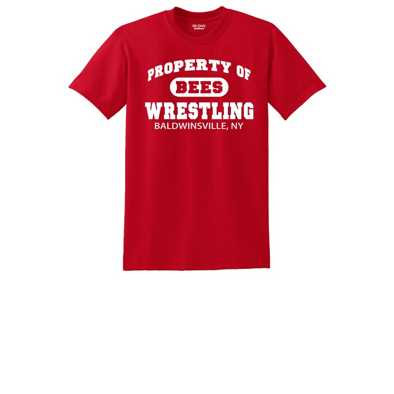 Gildan Short Sleeve T-Shirt – Property of Bees Wrestling – Red