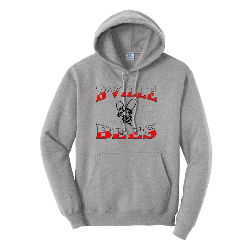 Gray B’VILLE BEES Hoodie|Youth S|Youth M|Youth L|Youth XL|S|M|L|XL|2XL|3XL