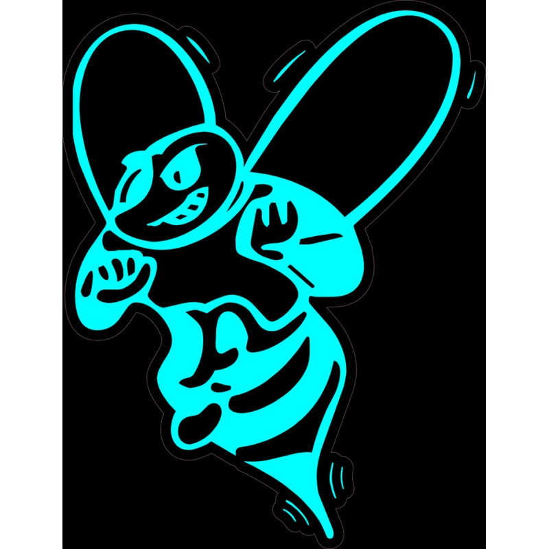 Red Bee Decal|5″-6″|(Two-Pack) 3″