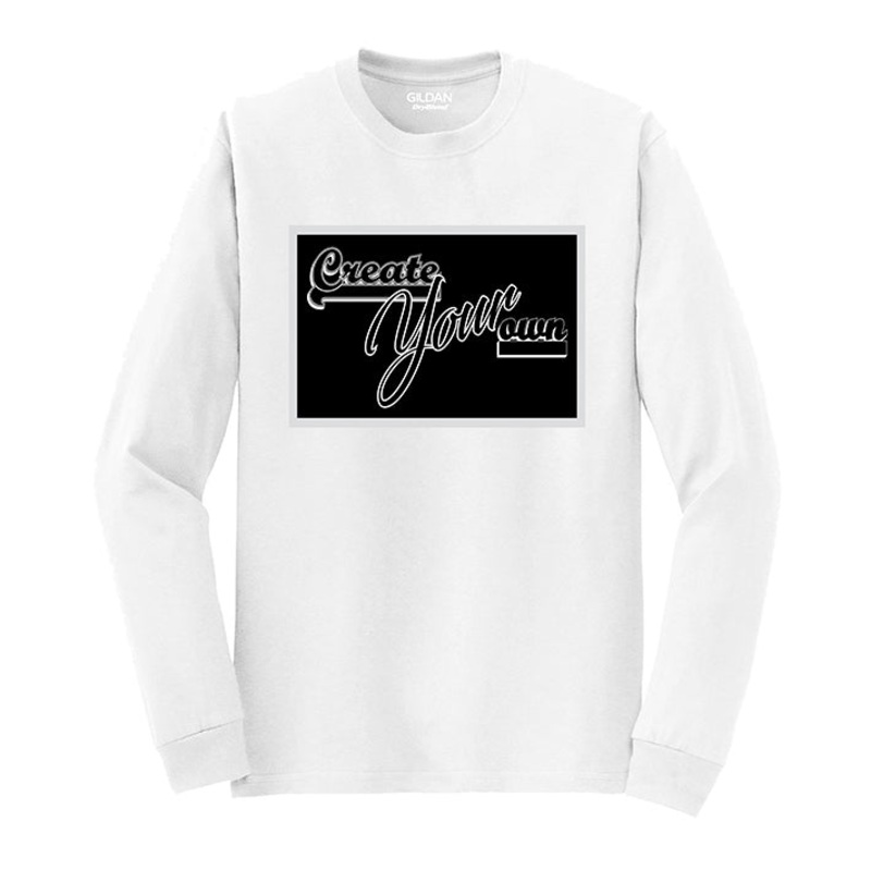 Single-Color Logo Custom Long-Sleeve Shirt