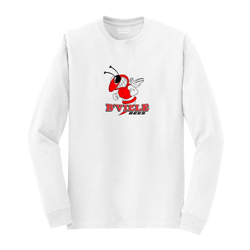 B’ville Bees White Long-Sleeve