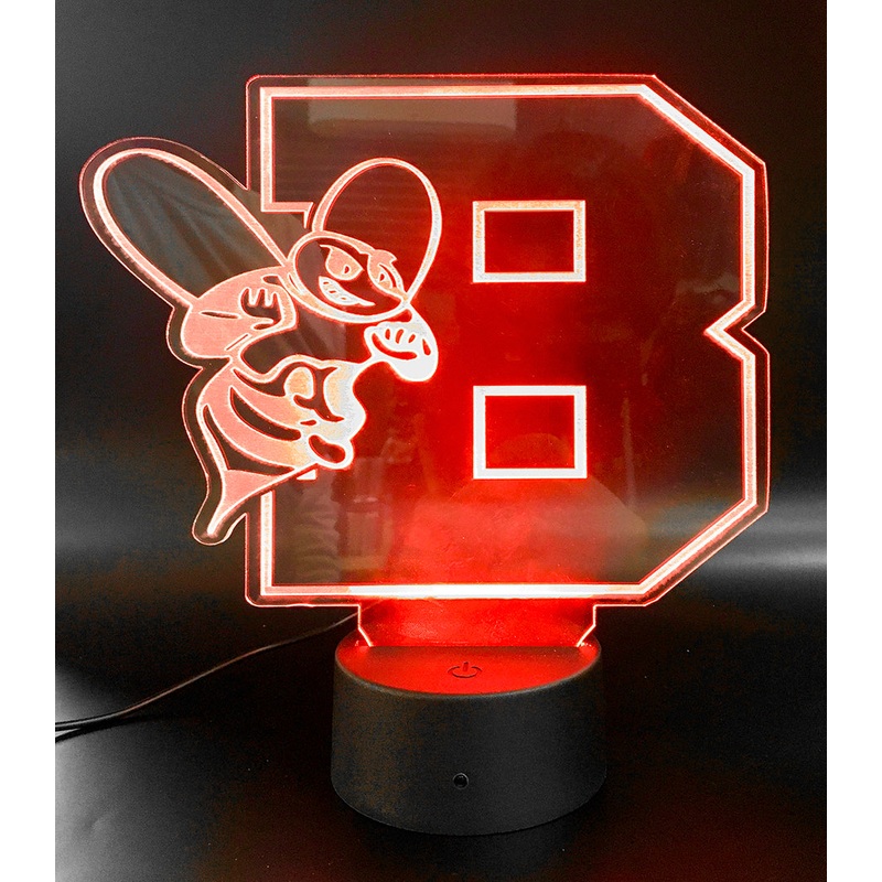 Baldwinsville B LED Acrylic Lamp w/ Remote