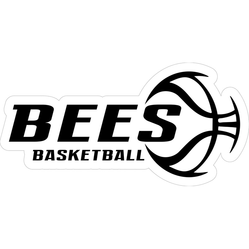 Bees Basketball Decal|5″-6″|(Two-Pack) 3″
