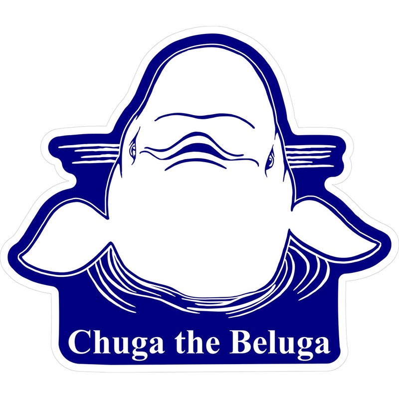 Chuga the Beluga 5 Window Decal