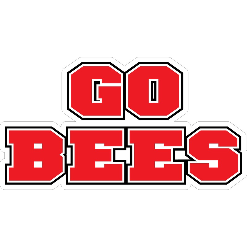 Go Bees Varsity Decal|5″-6″|(Two-Pack) 3″