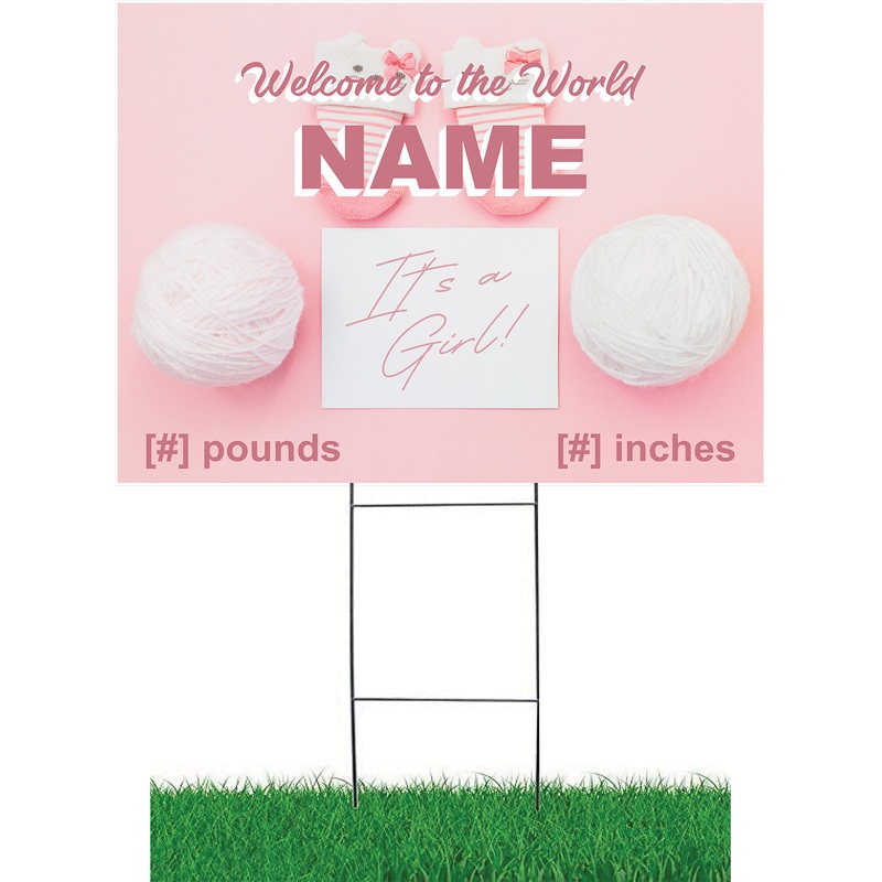 IT’S A GIRL Customizable Yard Sign