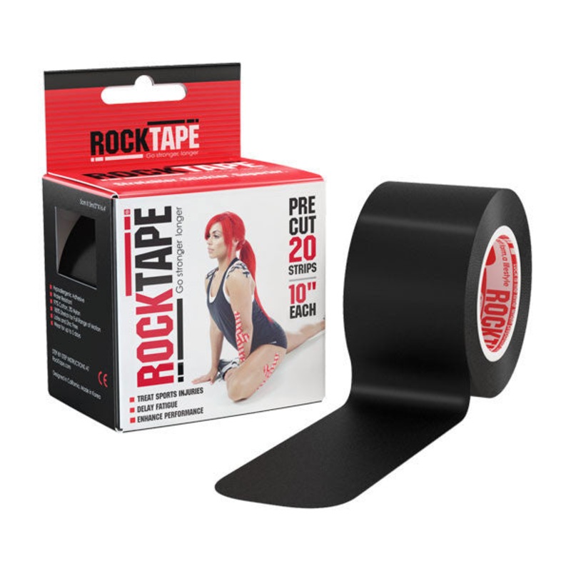 RockTape PreCut – Black|Black|One Size