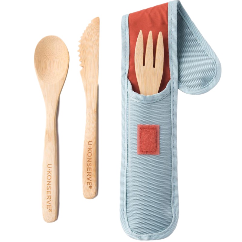Bamboo Cutlery Set – Seafoam|Seafoam|One Size