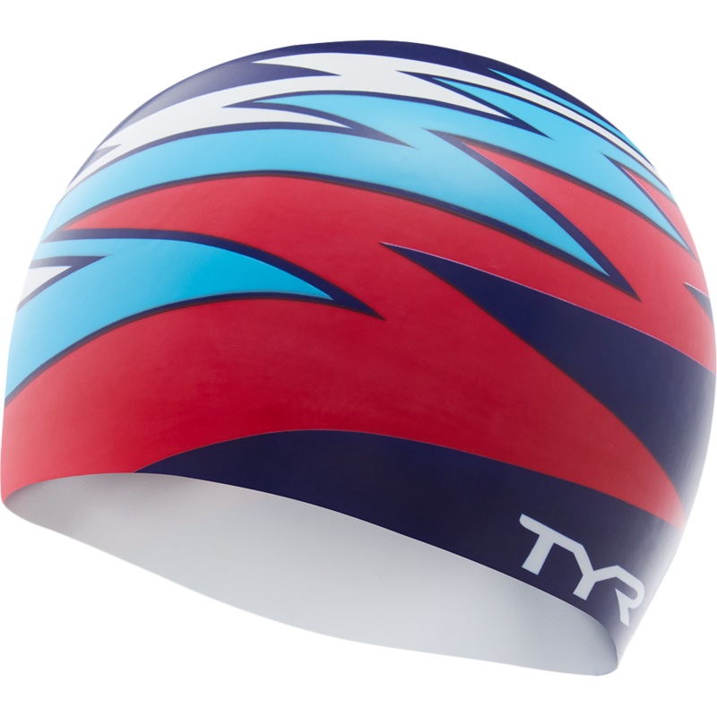 Zig Zag Silicone Cap|636-Red/White/Blue|One Size