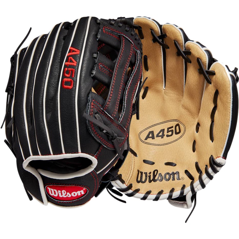 Youth A450 11 Dual Post Web|Blonde/Black/White/Red|11 in