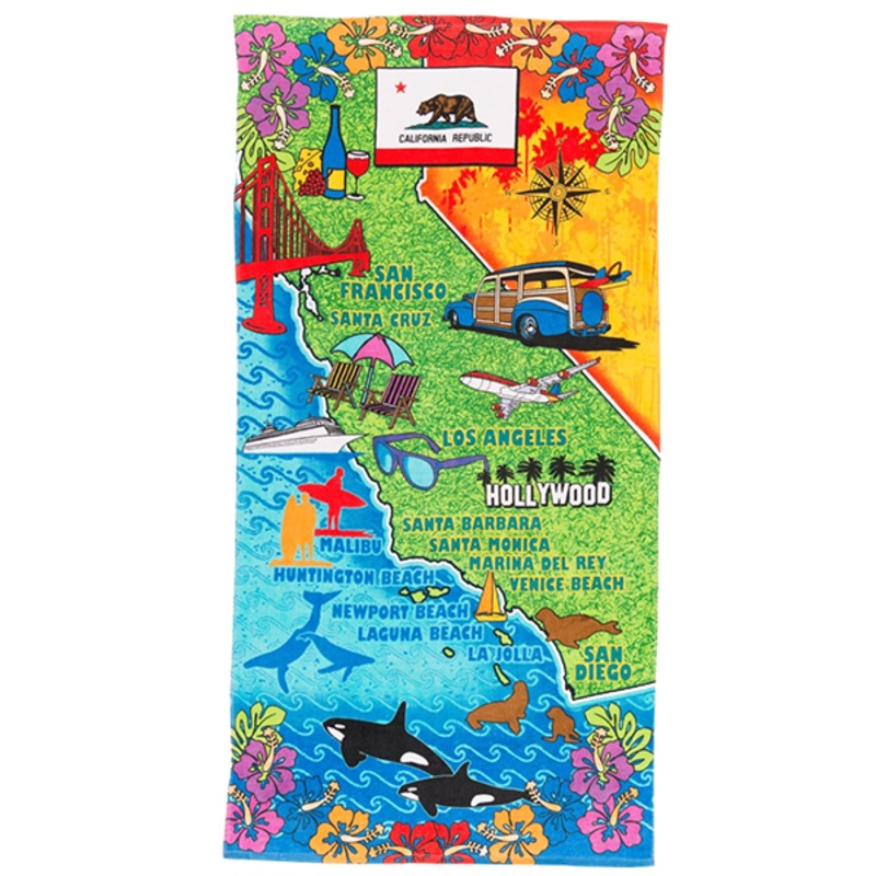 Cali Map Towel|One|One Size