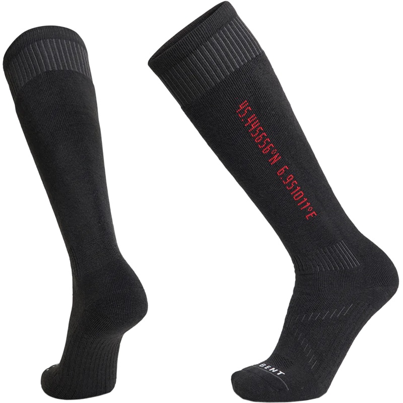 Core Midweight Snow Sock|001-Black|S|M|L|XL