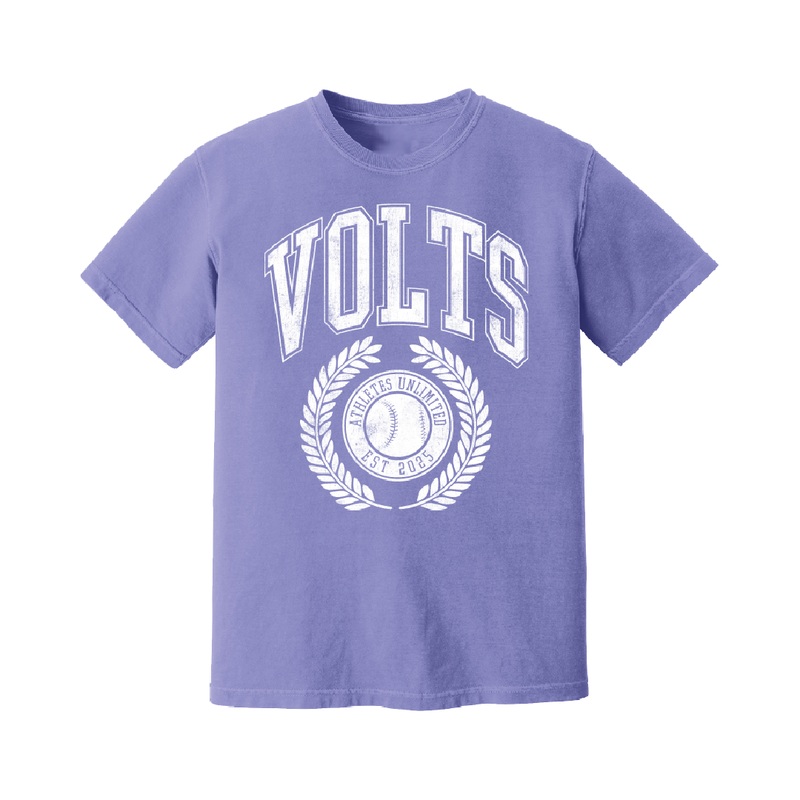 COLLEGIATE VOLTS TEE|Small|Medium|Large|X-Large|2X|3X