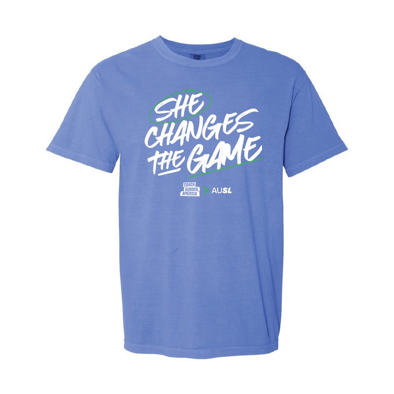 SHE CHANGES THE GAME TEE|Small|Medium|Large|X-Large|2X|3X