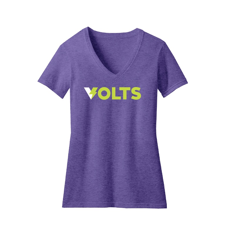 VOLTS V-NECK|Women’s Small|Women’s Medium|Women’s Large|Women’s X-Large|Women’s 2X|Women’s 3X
