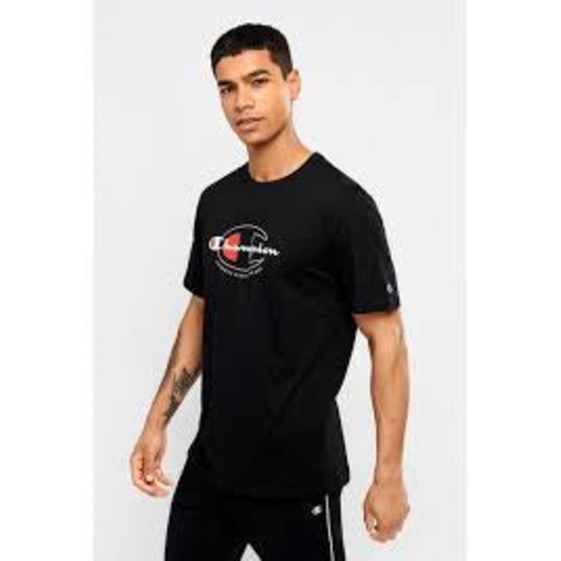 CHAMPION SPORTY TEE BLK AXWRN 5XR