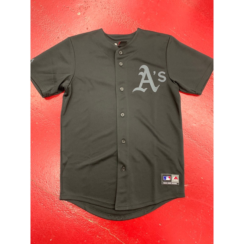 *MLB OAKLAND A’S BLK/BLK JSY 5148