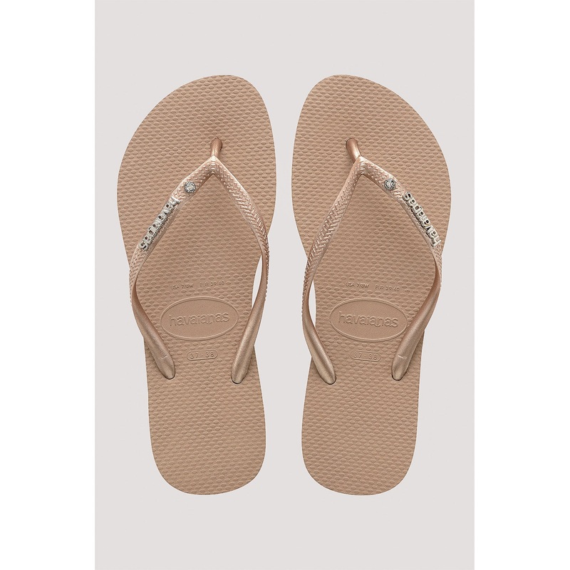 HAV SLIM METAL LOGO CRYSTAL RGOLD 3581