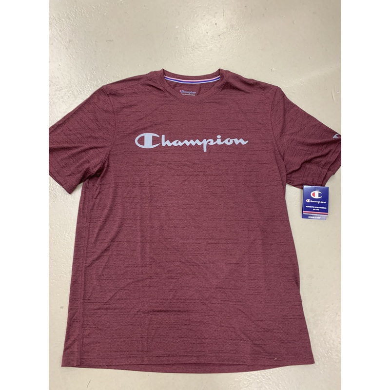 CHAMPION DRY SCRIPT TEE AXNNN MAROON