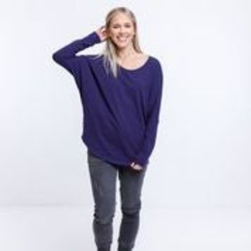 HL319 07 BATWING TEE EVENING BLUE