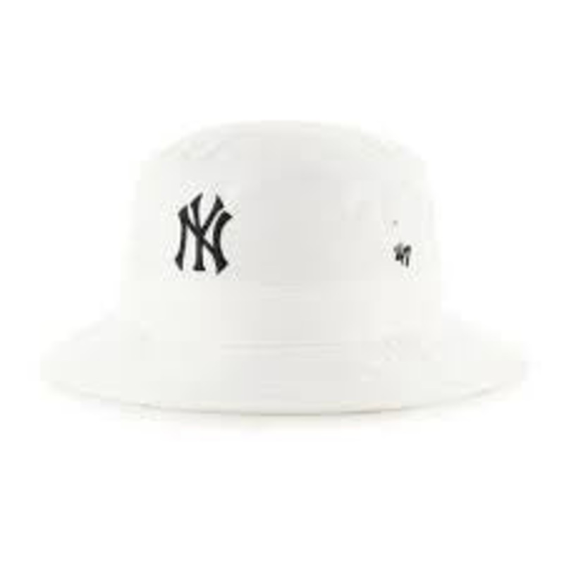 47 BUCKET HAT WHT YANKEES