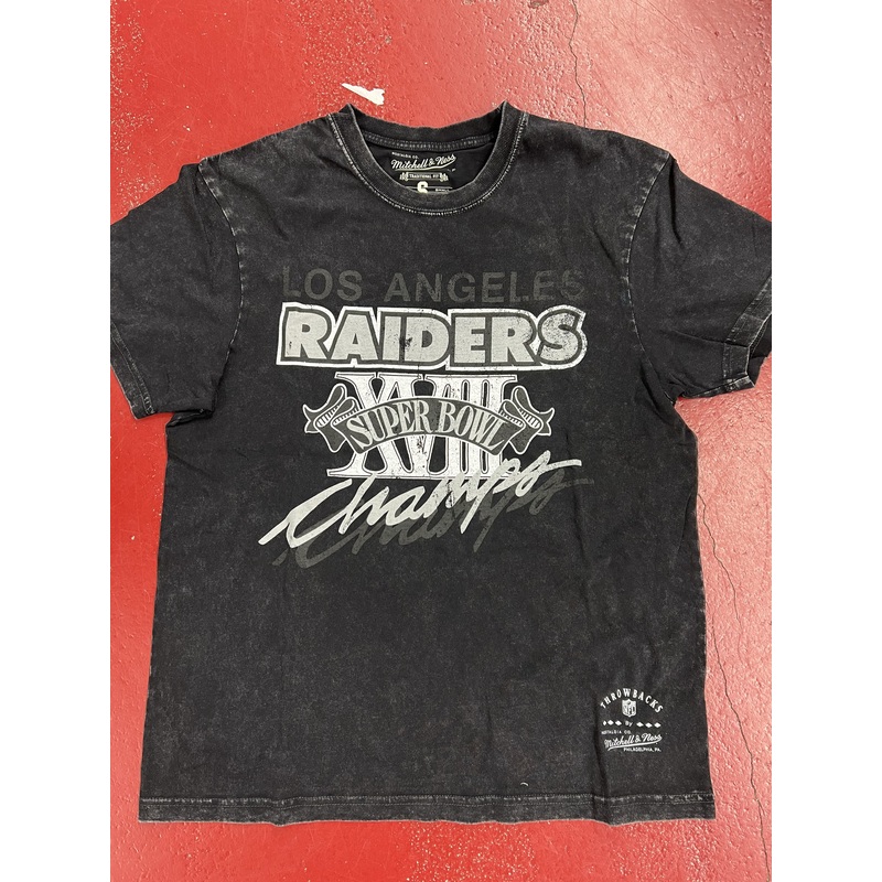 MNN RAIDERS VINT TEE BLK 0450RAB