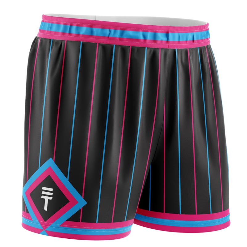 TT PINSTRIPE BLK KIDS SHORTS|6|8|10|12