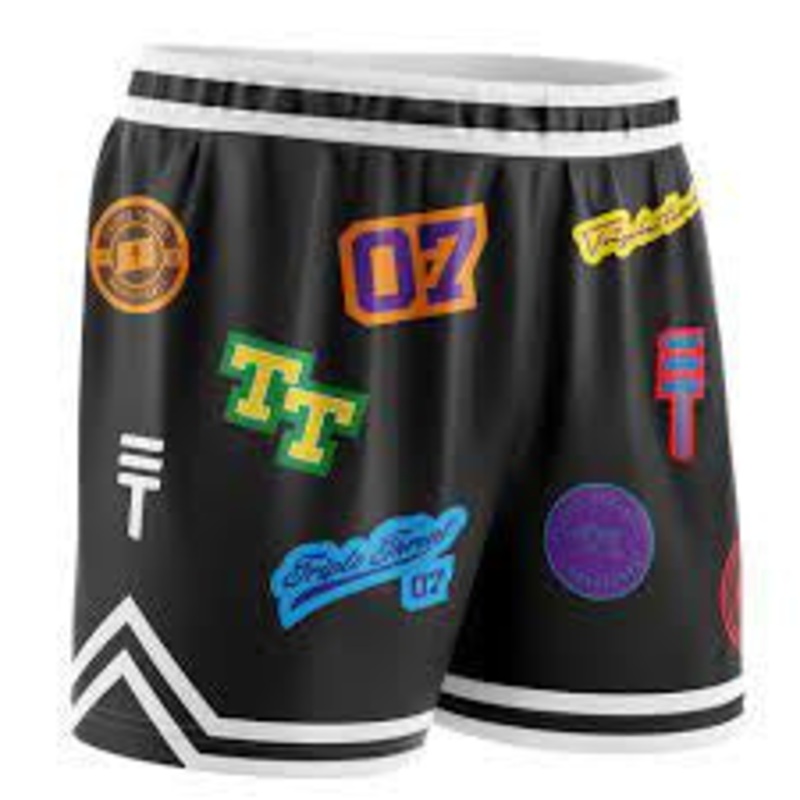 TT LOGO SHORTS BLK KIDS|6|8|10|12|14