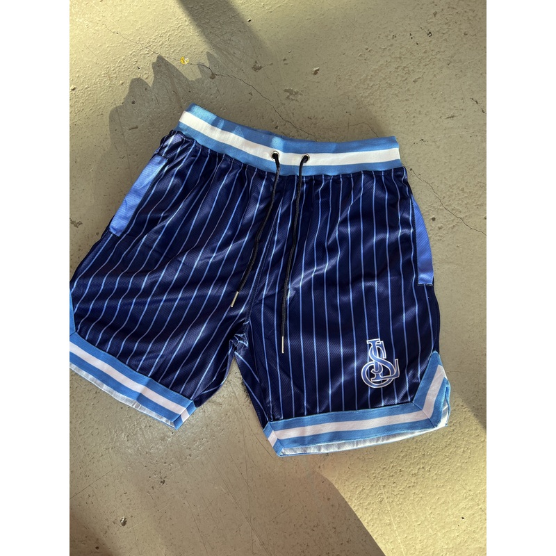 LS ADULTS SHORTS NAVY/LIGHT BLUE