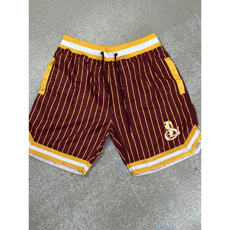 LS SHORTS MAROON/YELLOW|XS|S|M|L|XL|XXL|3XL|4XL