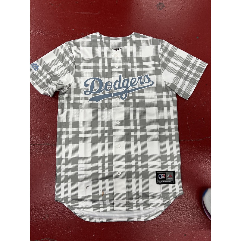 MJLD0657 CHECK WORDMARK DODGERS